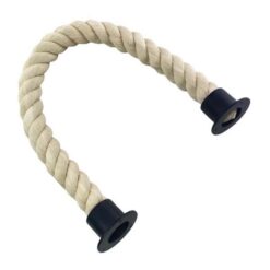 rs natural cotton barrier rope with powder coated black cup ends