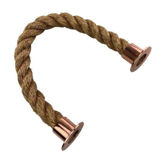 rs natural manila barrier rope with copper bronze cup ends