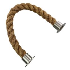 rs natural manila barrier rope with satin nickel cup ends