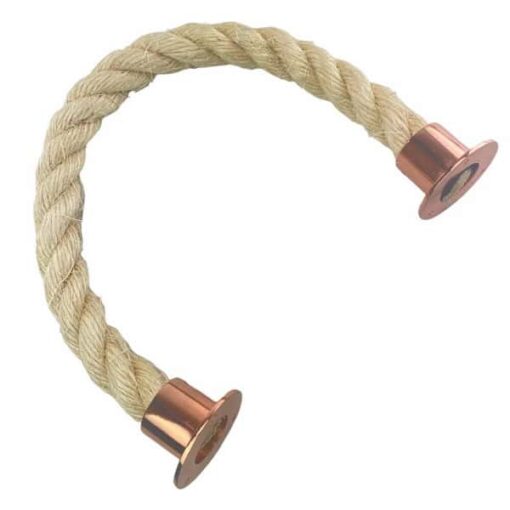 rs natural sisal barrier rope with copper bronze cup ends