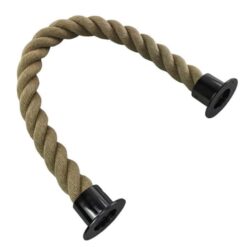 rs synthetic polyhemp barrier ropes with gun metal black cup ends