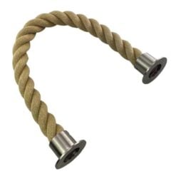 rs synthetic polyhemp barrier ropes with satin nickel cup ends