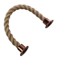 rs synthetic sisal barrier rope with copper bronze cup ends