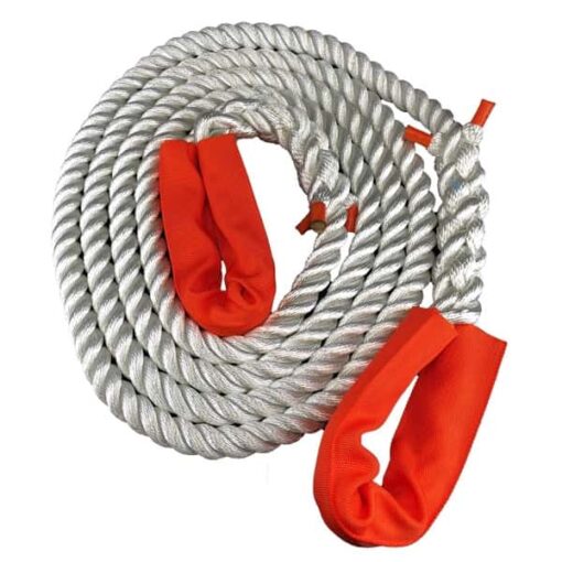 rs white 3 strand nylon recovery tow rope