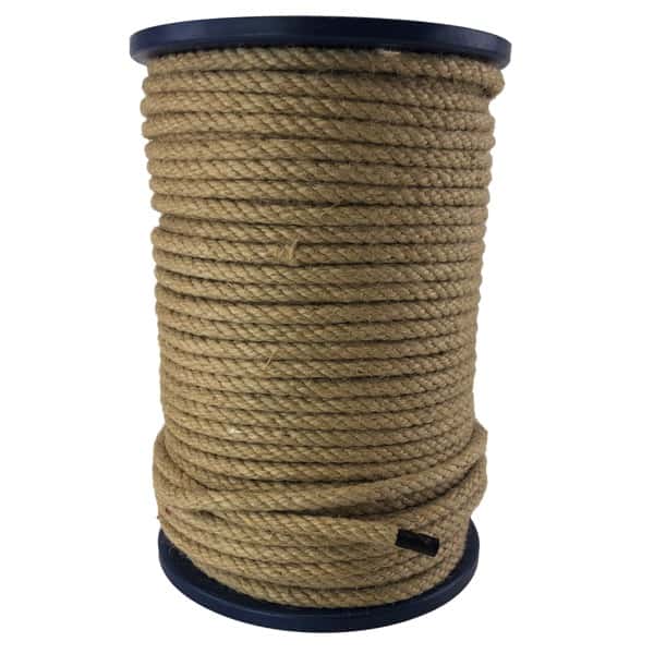 12mm Natural Jute Rope On A Reel - RopeServices UK
