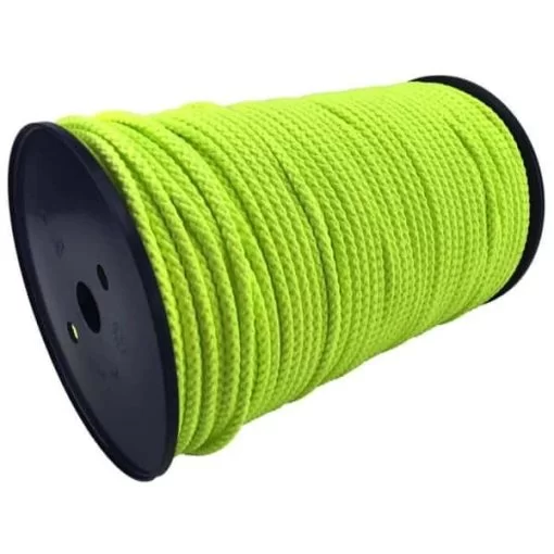 rs fluorescent yellow braided polypropylene rope 3