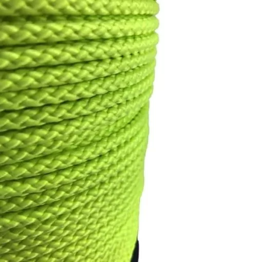 rs fluorescent yellow braided polypropylene rope 4