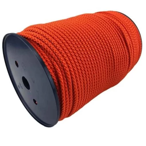 rs orange braided polypropylene rope 3