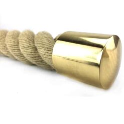 rs polished brass decking rope fitting cap end 2