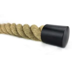 rs powder coated black decking rope fitting cap end 2