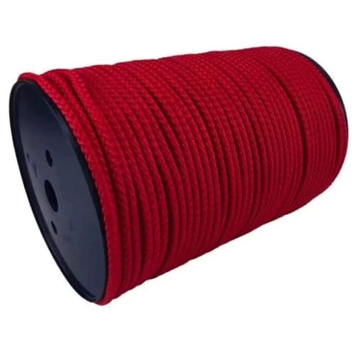 rs red braided polypropylene rope 3