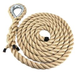 rs synthetic sisal gym rope with galvanised thimble