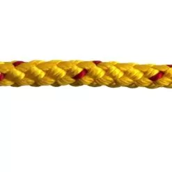 rs yellow and red braided polypropylene rope 1