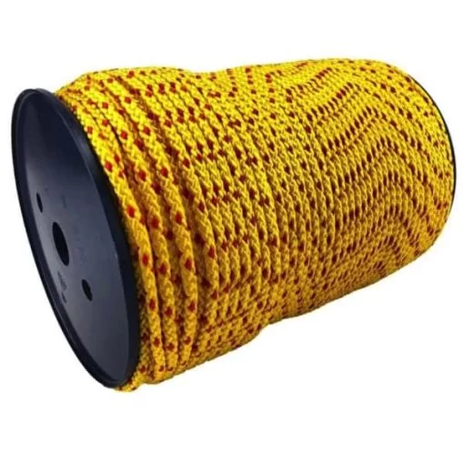 rs yellow and red braided polypropylene rope 3