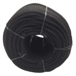 rs black 3 strand nylon rope 2