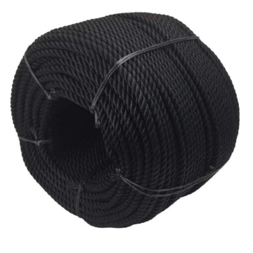 rs black 3 strand nylon rope 3