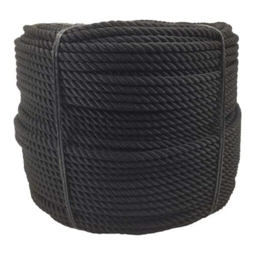 rs black 3 strand nylon rope 4