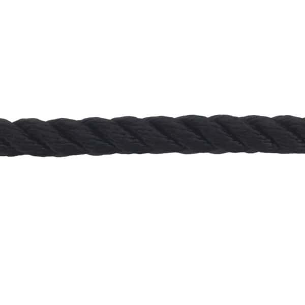 6mm Black Nylon 3 Strand Rope (By The Metre) - RopeServices UK