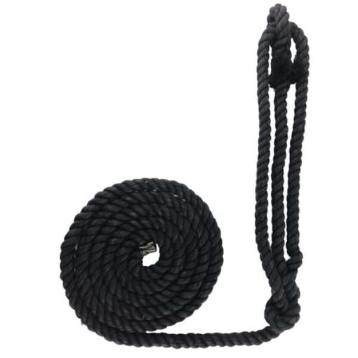 rs black natural cotton plain rope halter 2