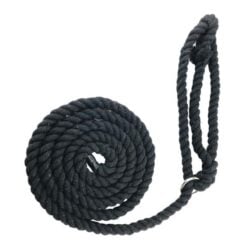 rs black natural cotton ringed rope halter 2