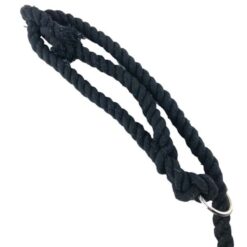 rs black natural cotton ringed rope halter 3