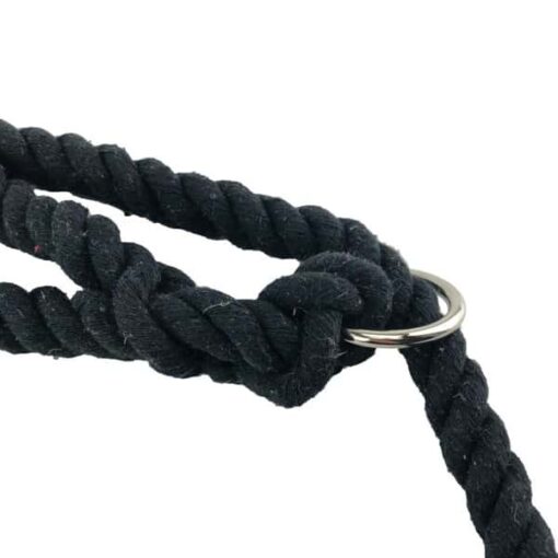 rs black natural cotton ringed rope halter 5