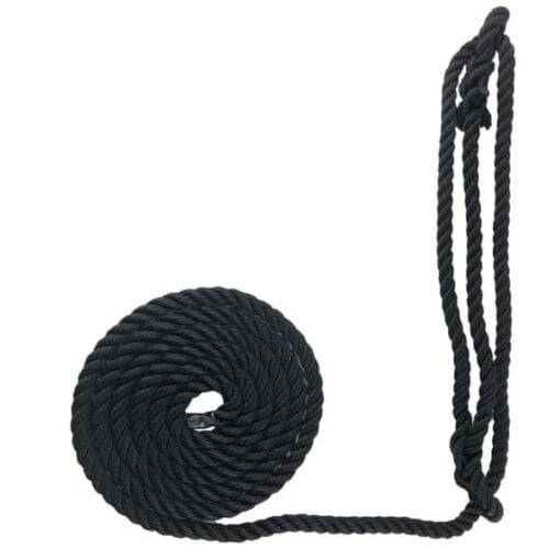 rs black nylon plain rope halter 2