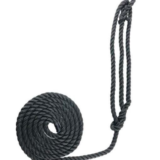 rs black softline plain rope halter 2