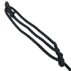 rs black softline plain rope halter 3