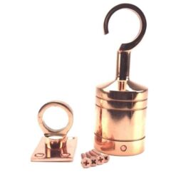 rs copper bronze decking rope fitting hook and eye plate 1