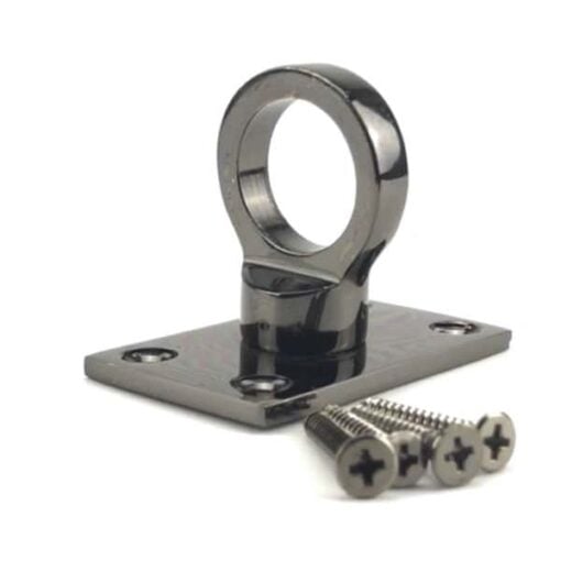 rs gun metal black decking rope fitting eye plate 5