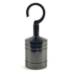 rs gun metal black decking rope fitting hook and eye plate 3 1