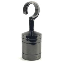 rs gun metal black decking rope fitting hook and eye plate 5 1