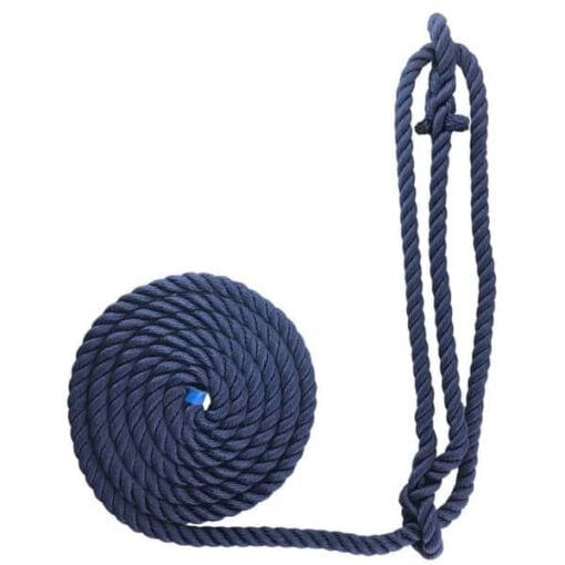 rs navy blue nylon plain rope halter 2