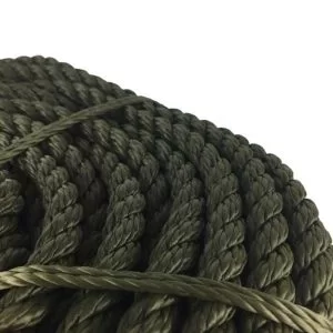 rs olive 3 strand nylon rope 3