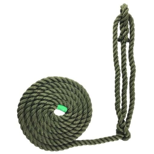 rs olive softline plain rope halter 2