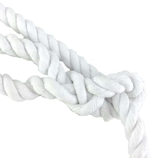 rs optic white natural cotton plain rope halter 5