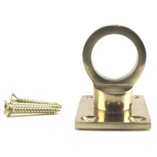 rs polished brass decking rope fitting eye plate 3