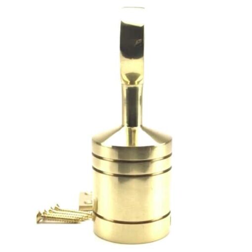 rs polished brass decking rope fitting hook and eye plate 2