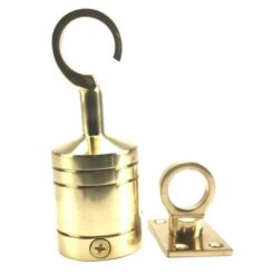 rs polished brass decking rope fitting hook and eye plate 3