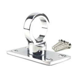 rs polished chrome decking rope fitting eye plate 2