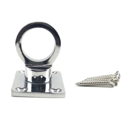 rs polished chrome decking rope fitting eye plate 3