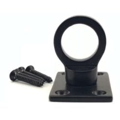 rs powder coated black decking rope fitting eye plate 3