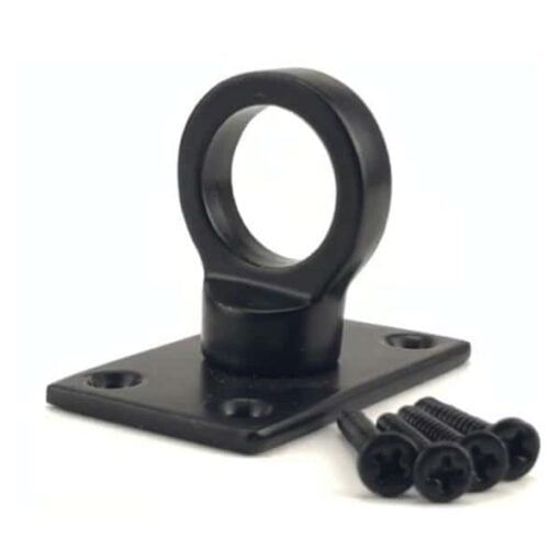 rs powder coated black decking rope fitting eye plate 5