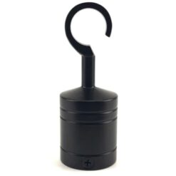 rs powder costed black decking rope fitting hook and eye plate 1