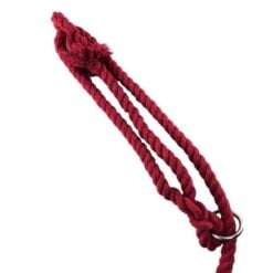 rs red natural cotton ringed rope halter 3