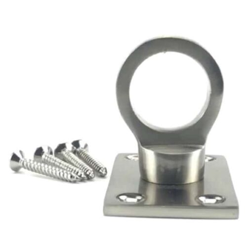 rs satin nickel decking rope fitting eye plate 3