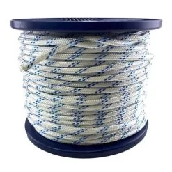 rs white with blue fleck double braided polyester 1