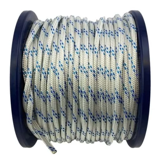 rs white with blue fleck double braided polyester 2