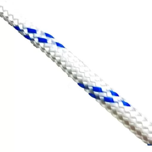 rs white with blue fleck double braided polyester 5